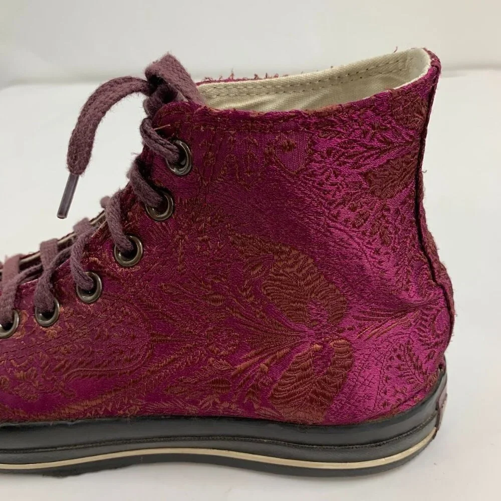 Converse Adults Unisex Embroidered Brocade High Top Lace Up Sneakers SZ 9M/11W - Picture 9 of 12